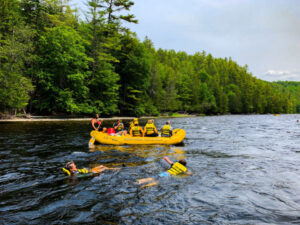 swimming lower kennebec rafting