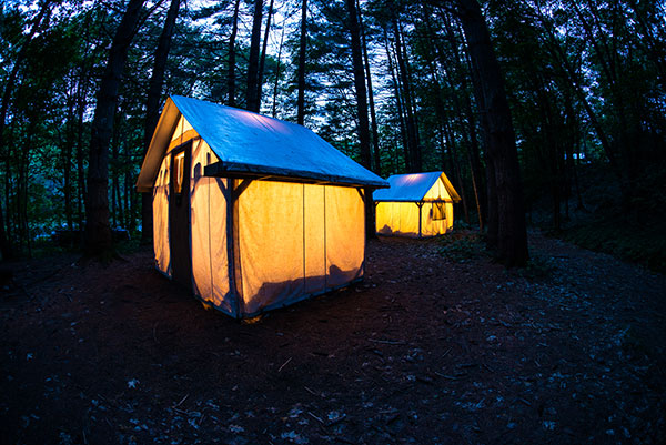 Cabin Tent at Night