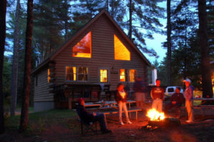 Northwoods Cabin campfire