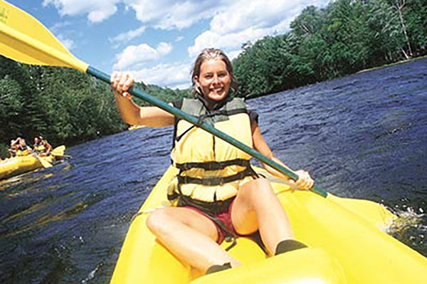 float trip girl paddling