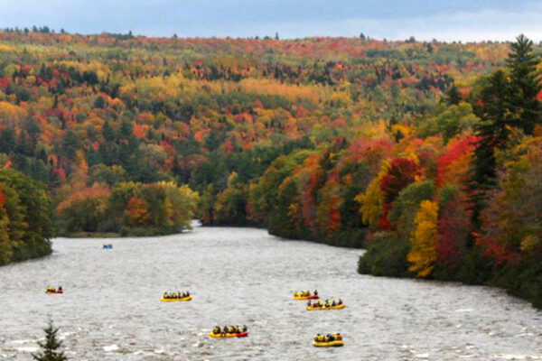 Dead River rafting fall foliage