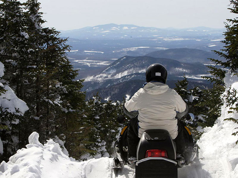 summit of Coburn on snowmobile