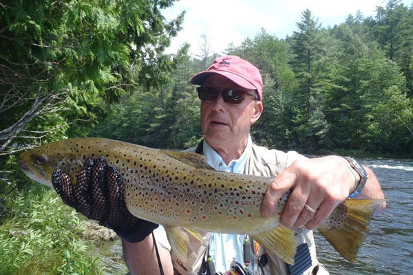 Big fly fishing catch on Kennebec