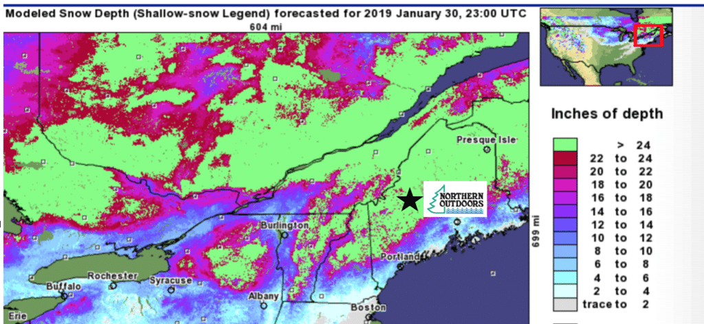 January 30 snow map