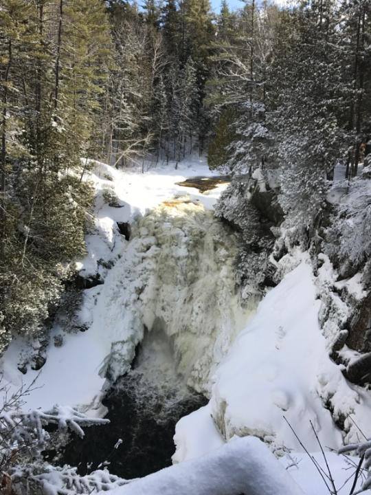 Moxie Falls is an incredible site in the winter, too!