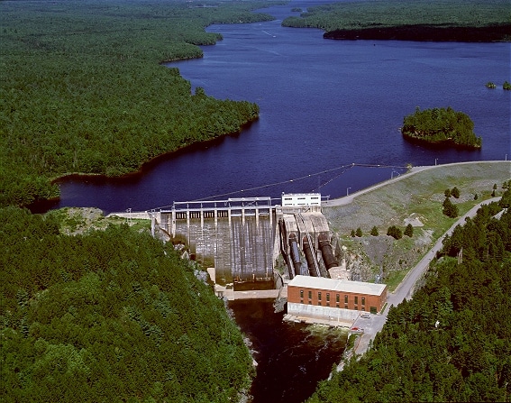 Harris Station Dam on the Kennebec River at Indian Pond