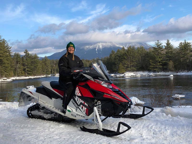 Snowmobiling from Millinocket to Katahdin Maine's Greatest Mountain