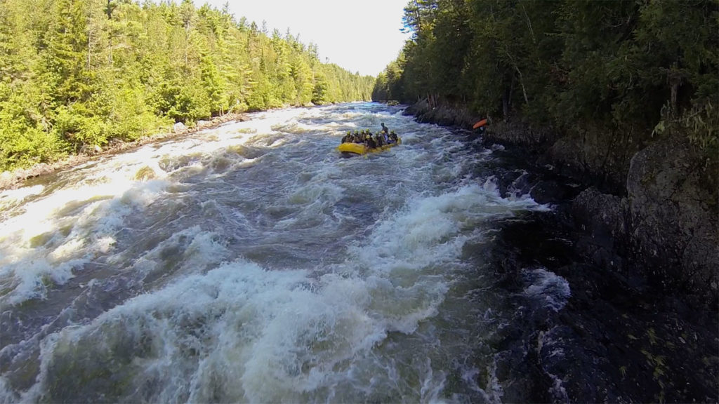 Whitewater rafting with Northern Outdoors through Magic Falls on the Kennebec River in Maine