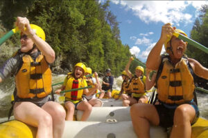 go pro view family rafting