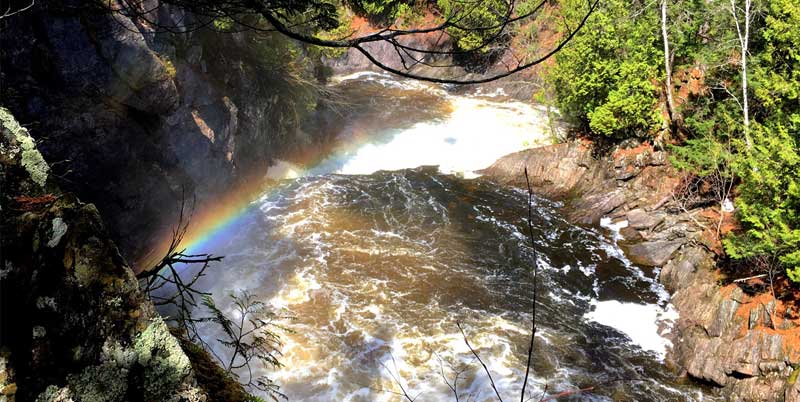 Moxie Falls Waterfall Rainbow