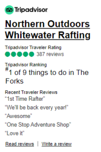 Whitewater Rafting Reviews on Trip Advisor
