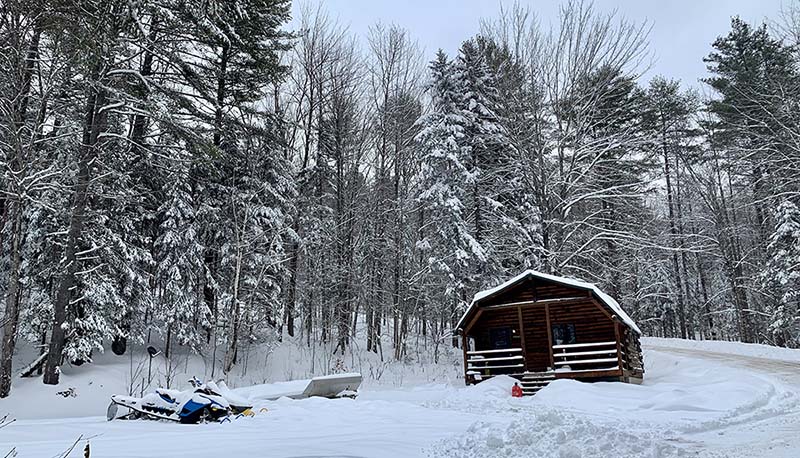 Snowmobiling Trailside Cabin The Forks Maine