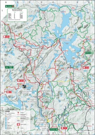 Snowmobile Map for The Forks Area of Maine.