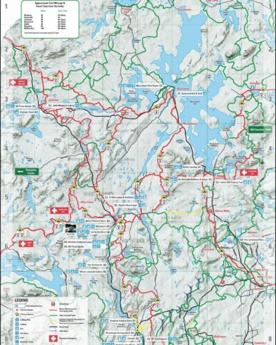 Snowmobile Map for The Forks Area of Maine.