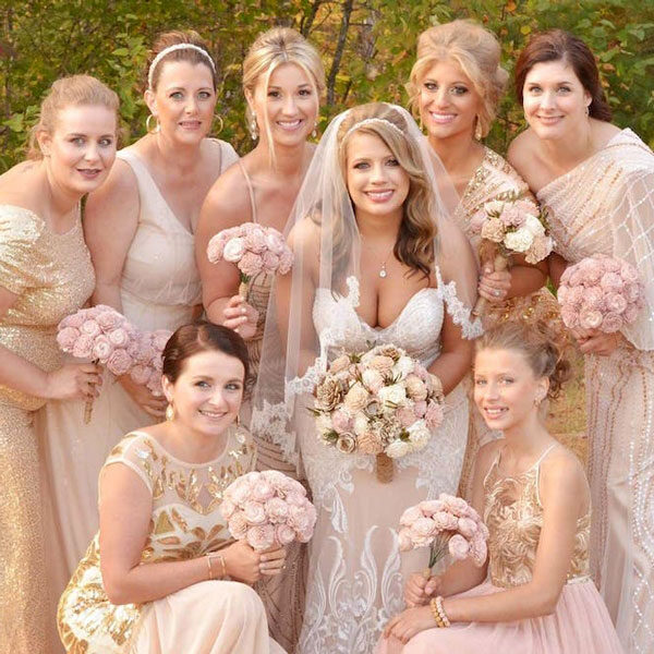 Berry Wedding Bridal Party