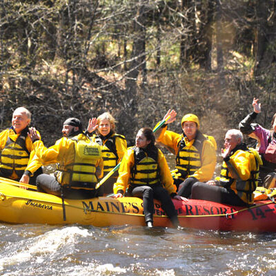 Dead River take out group waving