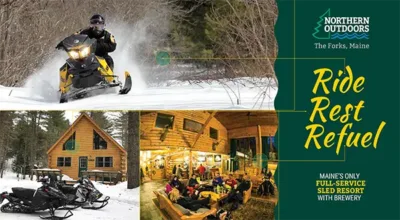 Northern Outdoors winter snowmobiling brochure.