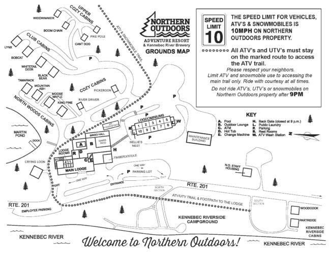 Northern Outdoors Resort Map 2026