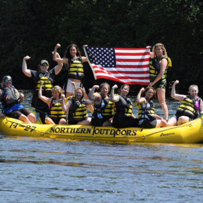women group rafting