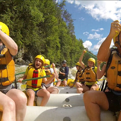 go pro view family rafting