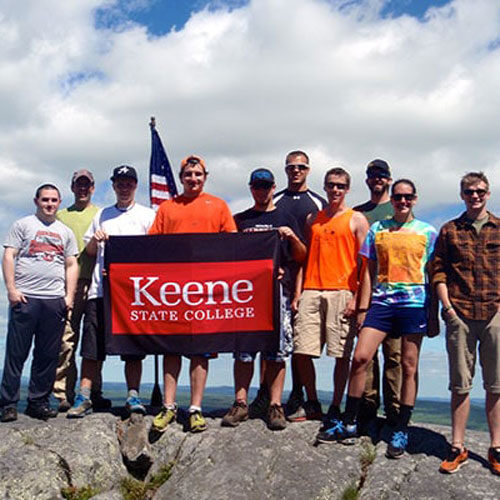 Keen School group hiking