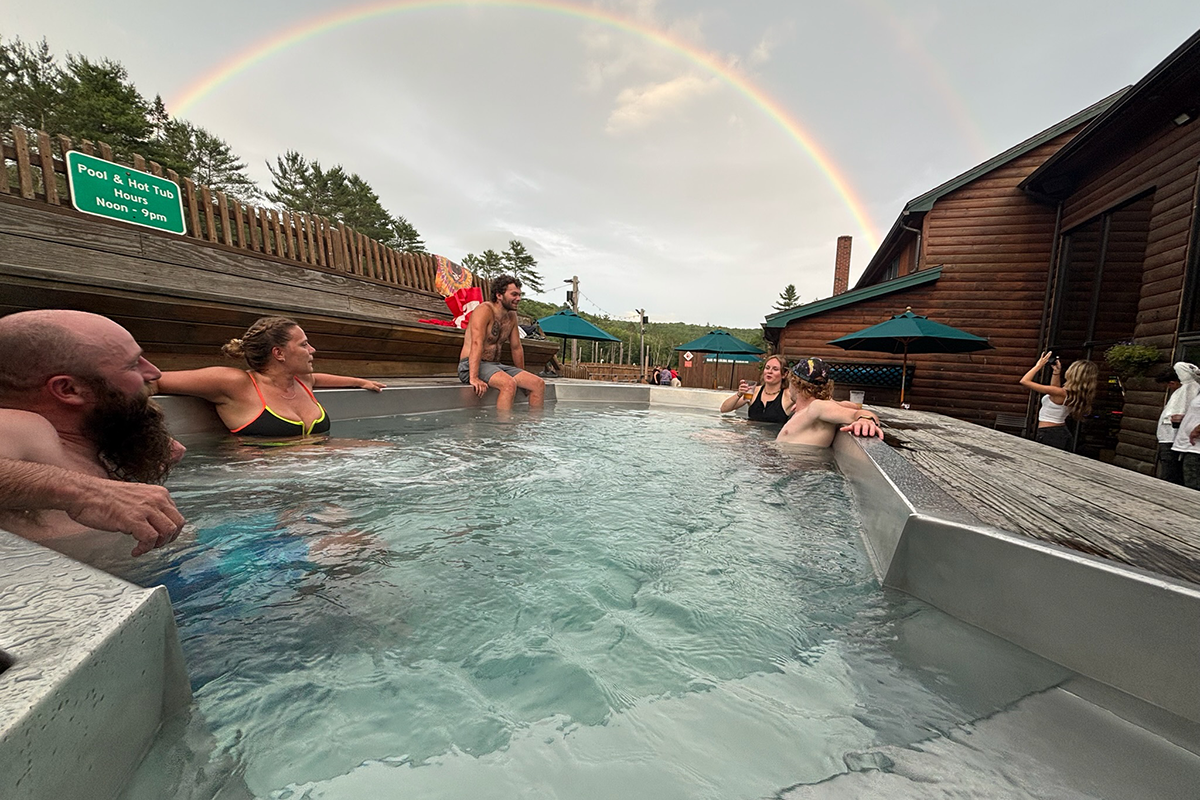 Hot Tub at Northern Outdoors and brewery