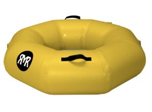Yellow river tube for relaxing tubing trips on the Kennebec River